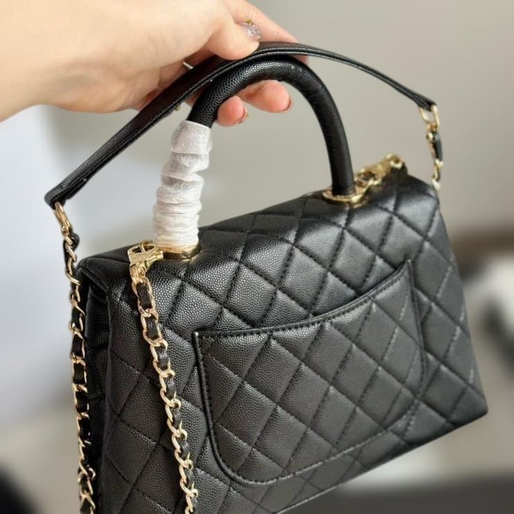 coco handle 金 ブラック ショルダーバッグ