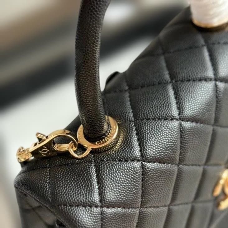 coco handle 金 ブラック ショルダーバッグ