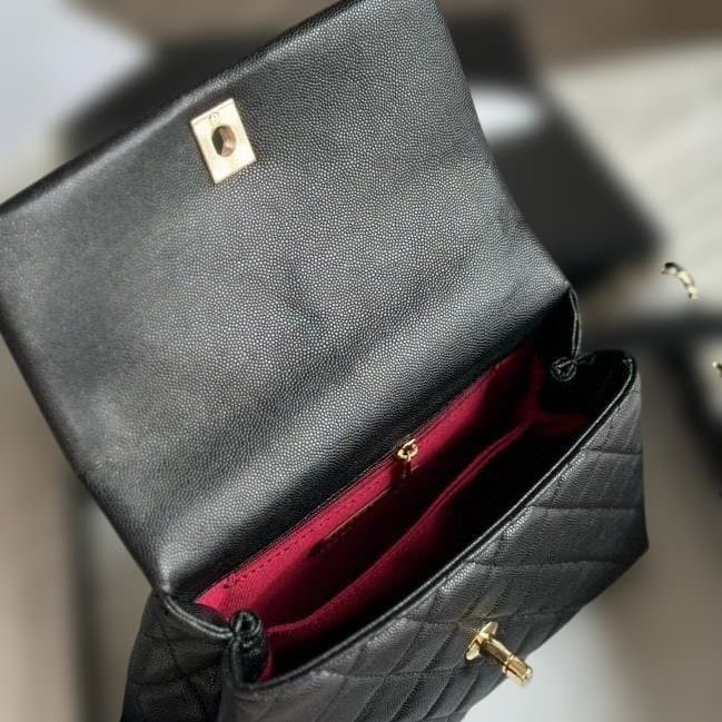 coco handle 金 ブラック ショルダーバッグ