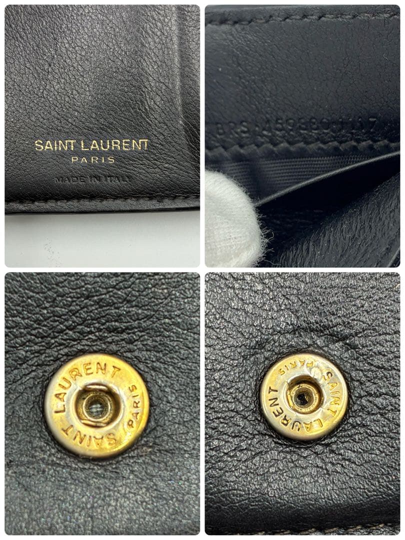 SAINT LAURENT イブサンローラン YSL ロゴ 三つ折り財布 SAINT LAURENT