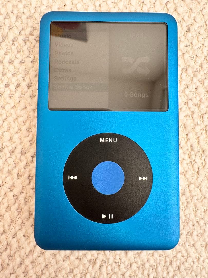 極美品 iPod Classic 第7世代SSD化電池新品160GB→256GB Apple iPod classic第7世代 160GBから256GBにブルー青 iPod classic第7