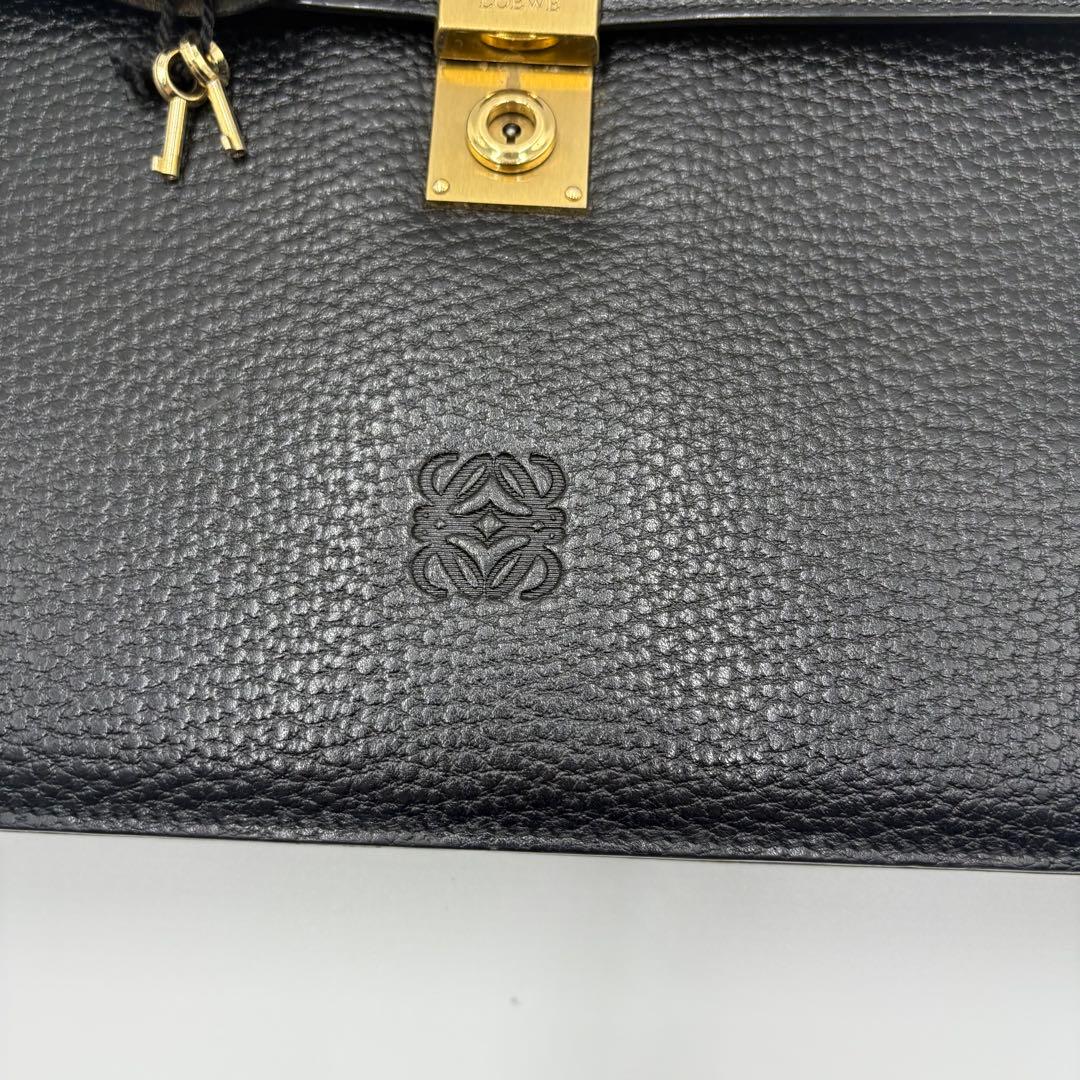 【良品✨】LOEWE ロエベ　ハンドバッグ　ビジネスバッグ　アナグラム　鍵　黒