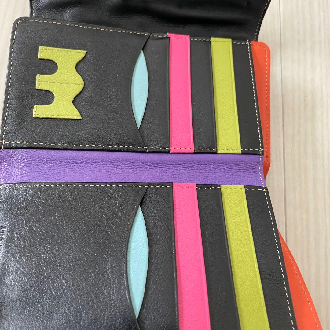 未使用品☆MICHELANGELOミケランジェロ☆ 刺繍ビーズ装飾 三つ折り財布