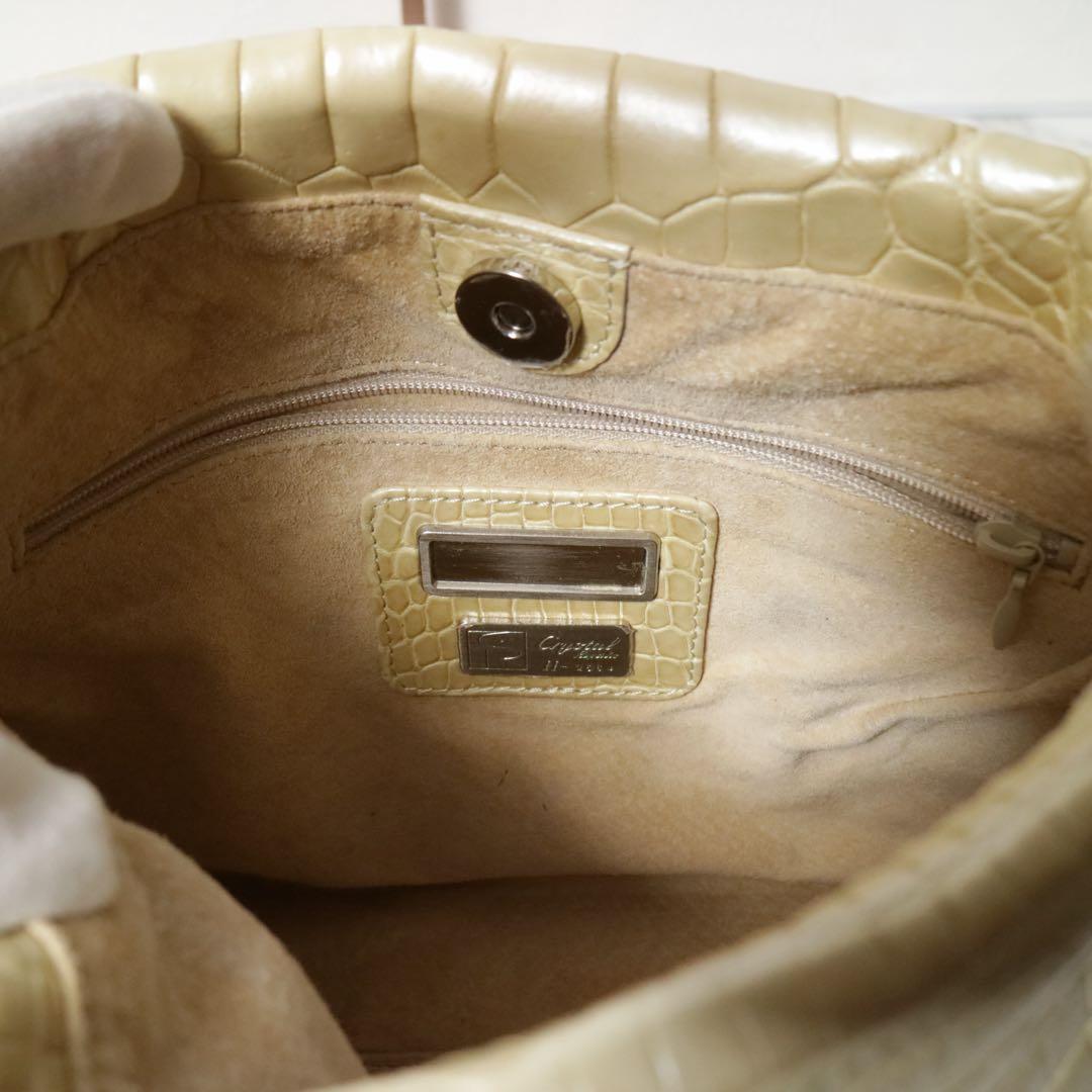 〈極美品〉Crystal Reptiles クロコダイル ショルダー JRA