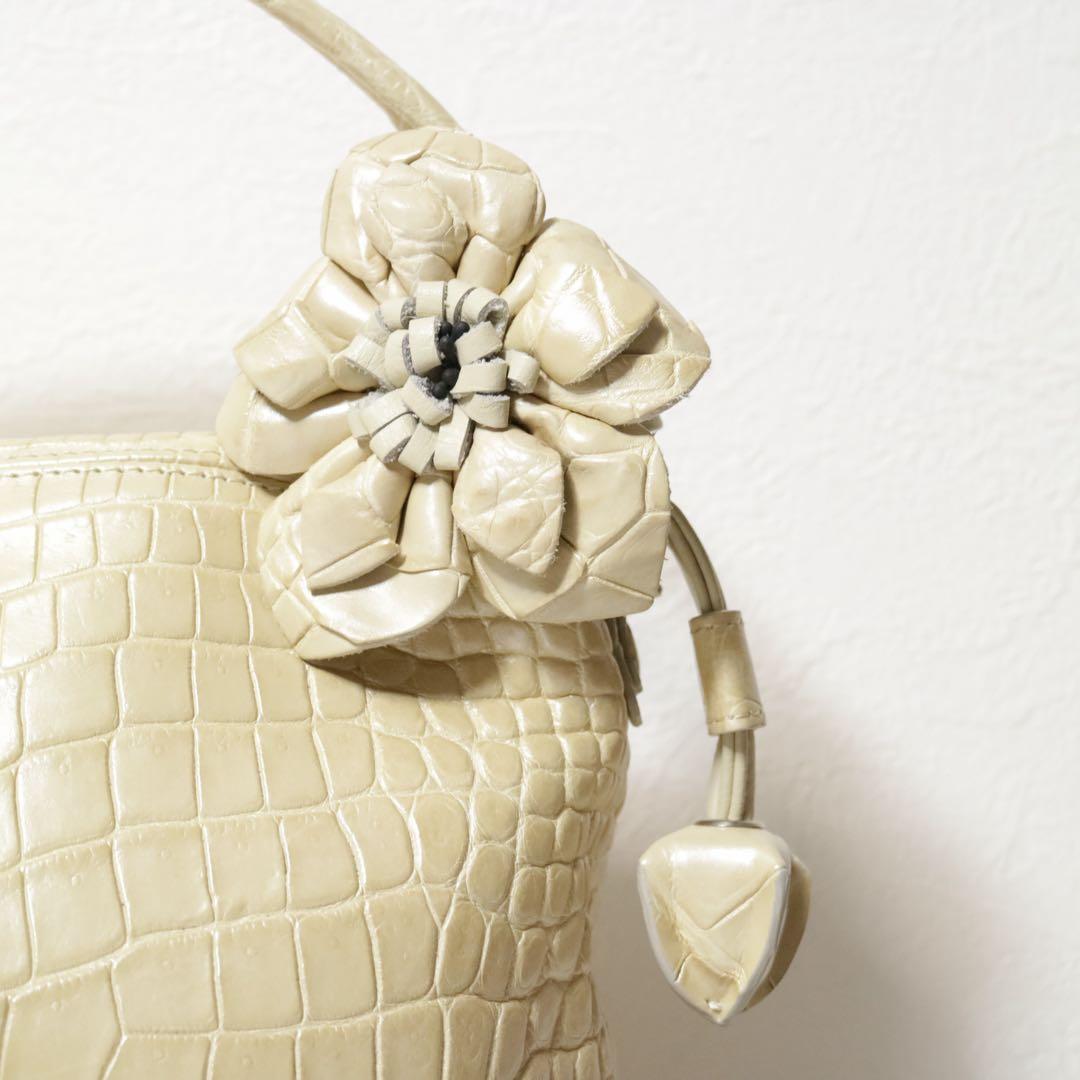 〈極美品〉Crystal Reptiles クロコダイル ショルダー JRA