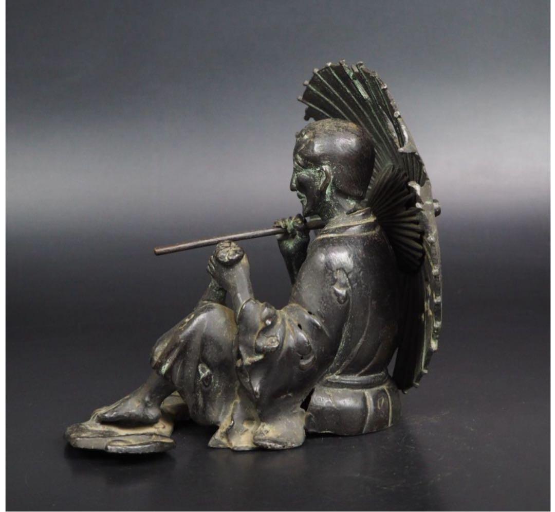 勝俣博　送料無料　時代物　良寛僧侶像　木箱付