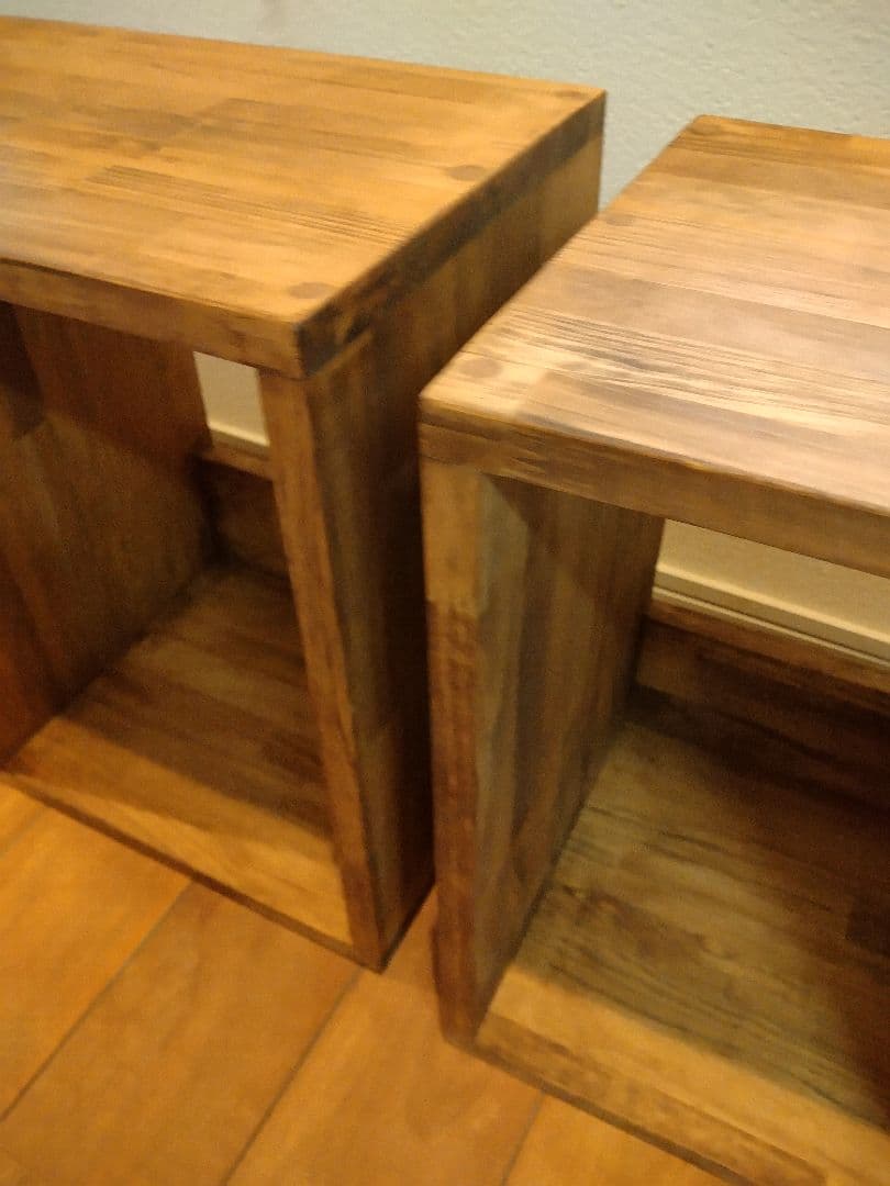 木製　ハンドメイド　オーダー　日の字　ロの字　本棚　シェルフ　マガジンラック