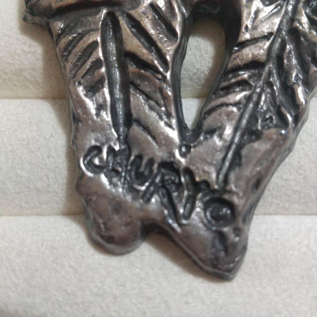 ヴィンテージUSED猫デザイン シルバーカラーブローチ CHURYO佐藤忠良