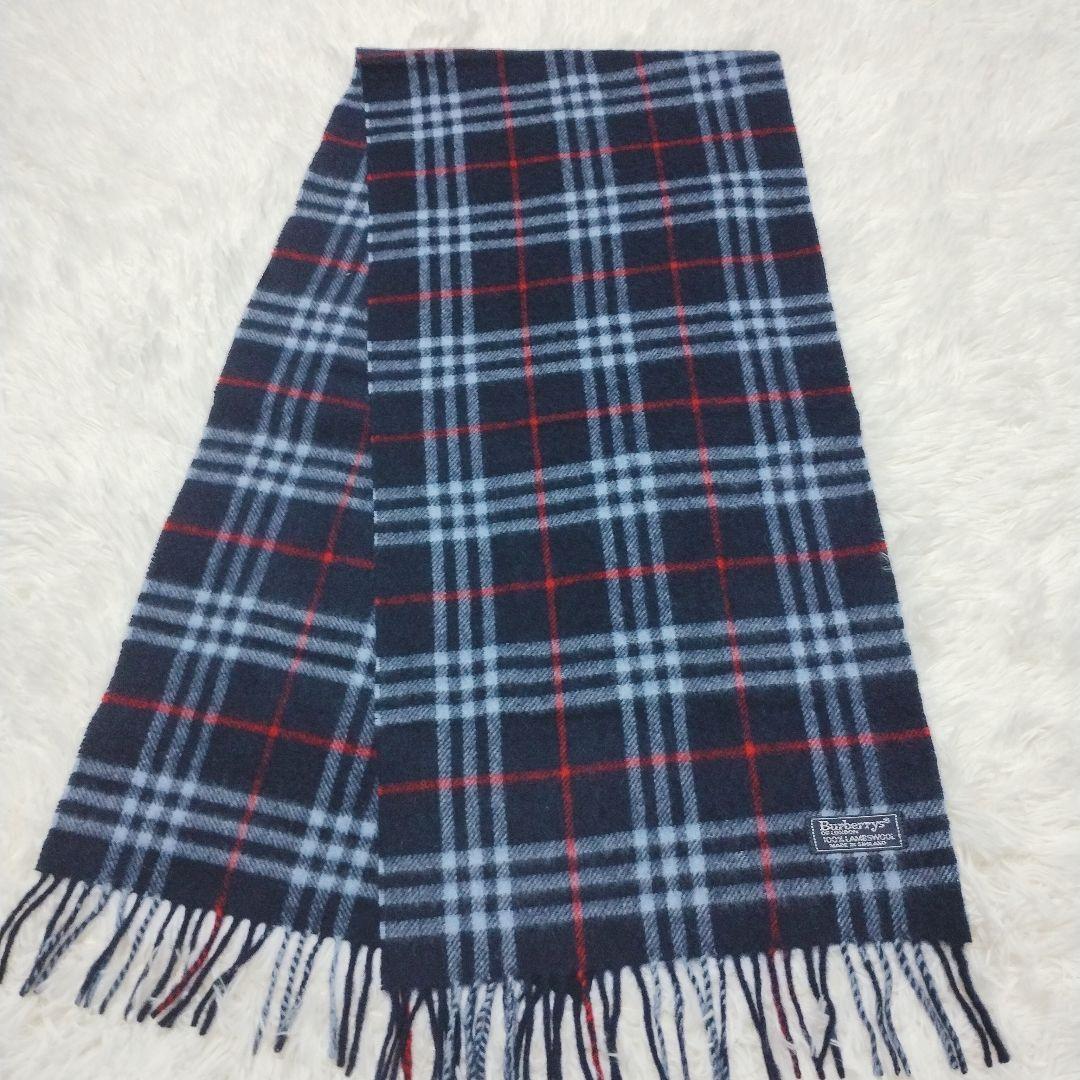 ✨️美品 Burberry's チェック柄 マフラー 100%ラムウール - メルカリ