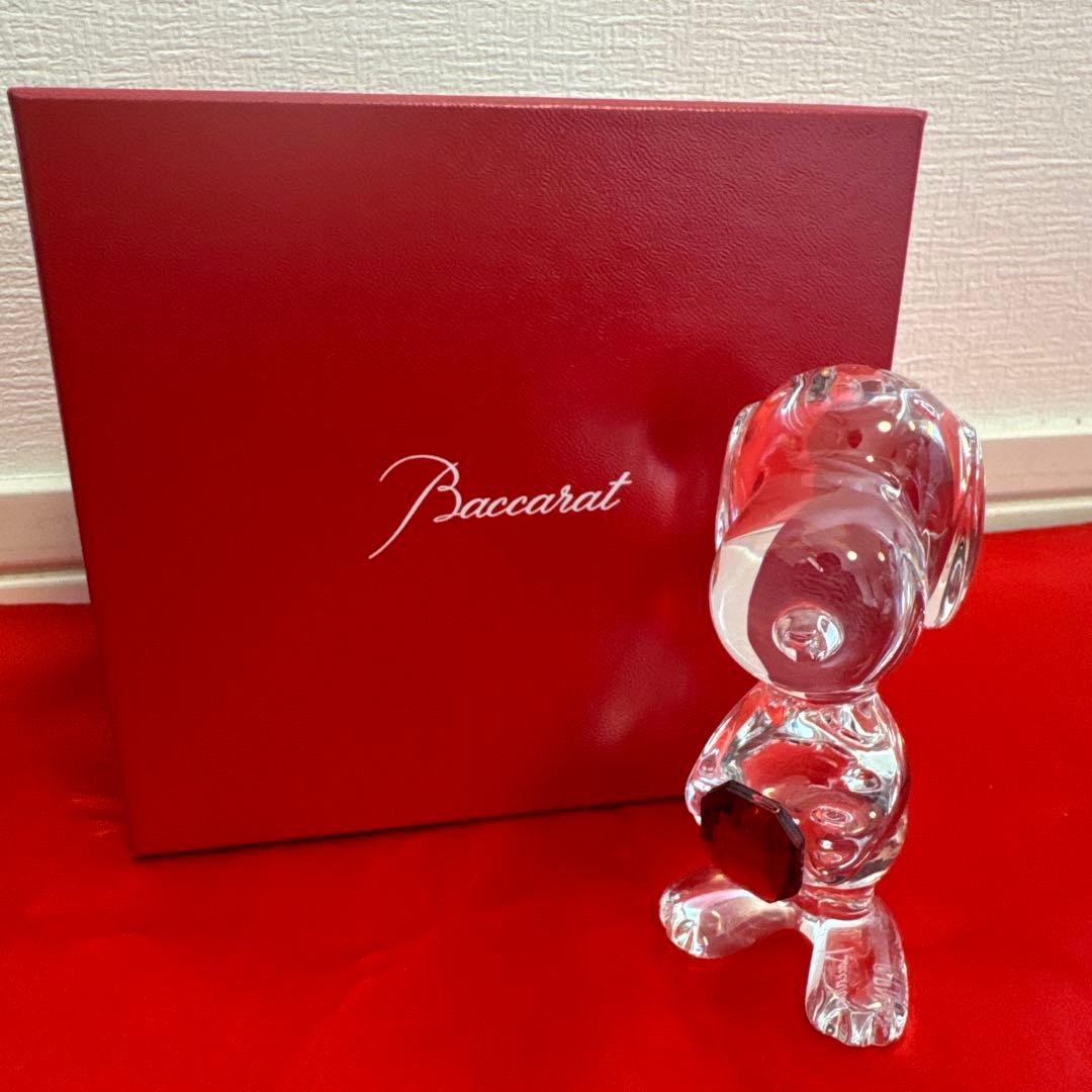 【美品】★Baccarat バカラ × SNOOPY クリスタルフィギュア★ バカラ（Baccarat） クリスタルフィギュア カトゥーン スヌーピー