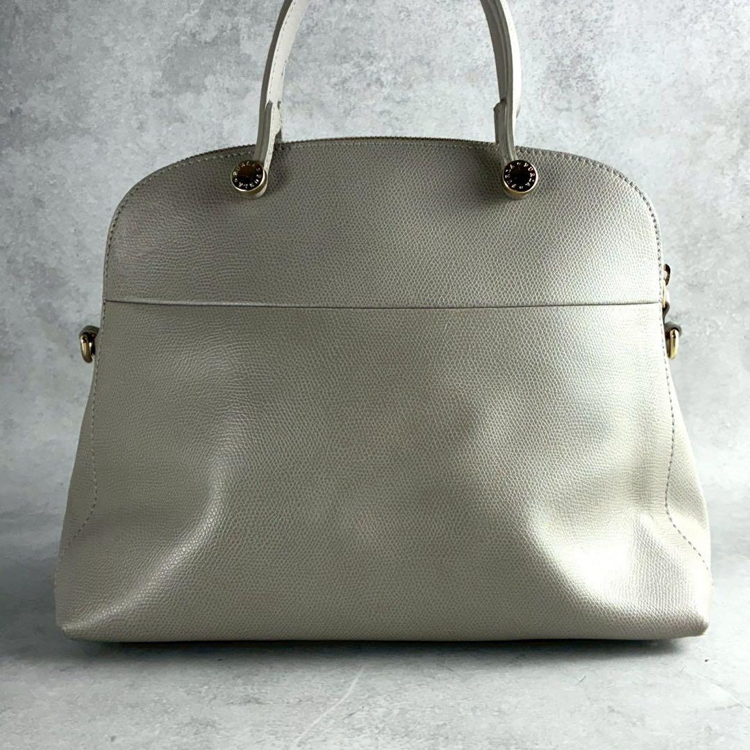 美品✨フルラ パイパー M ドーム 2way ハンド ショルダーバッグ レザー