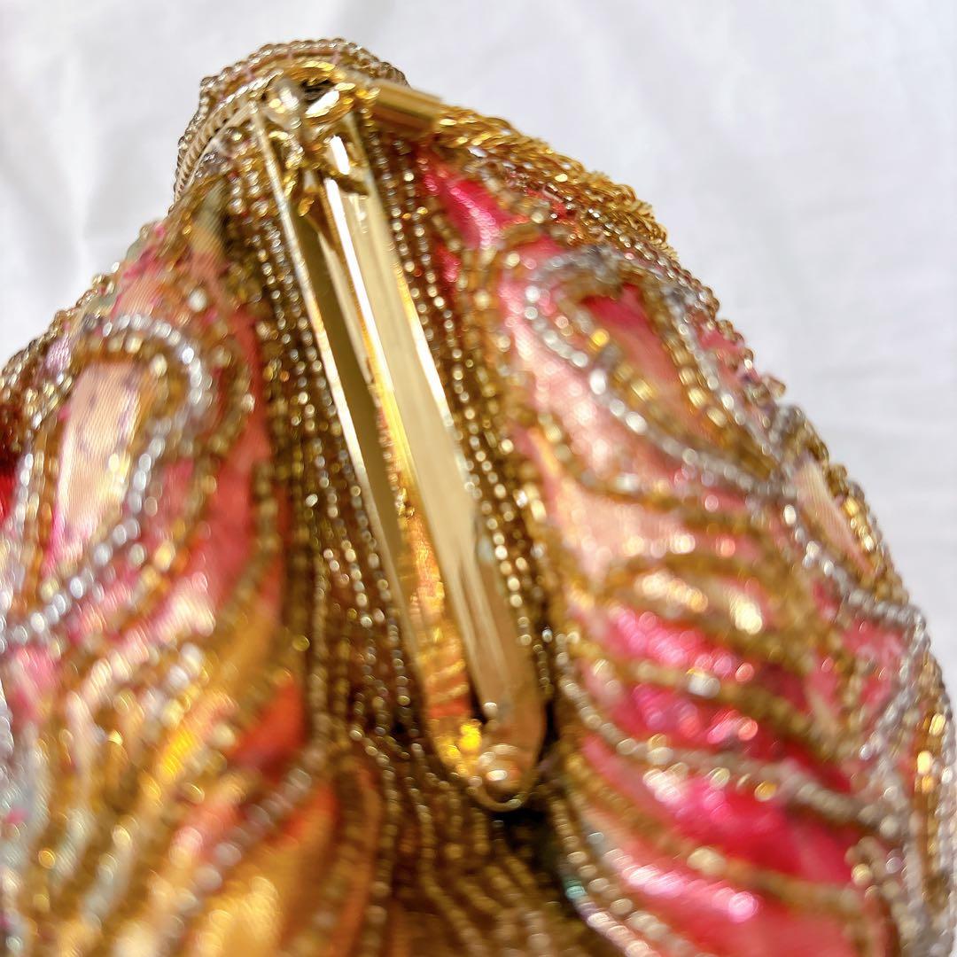 激レア品✨アンティークバッグ　高級　ビーズバッグ　パーティーバッグ　ハンドバック