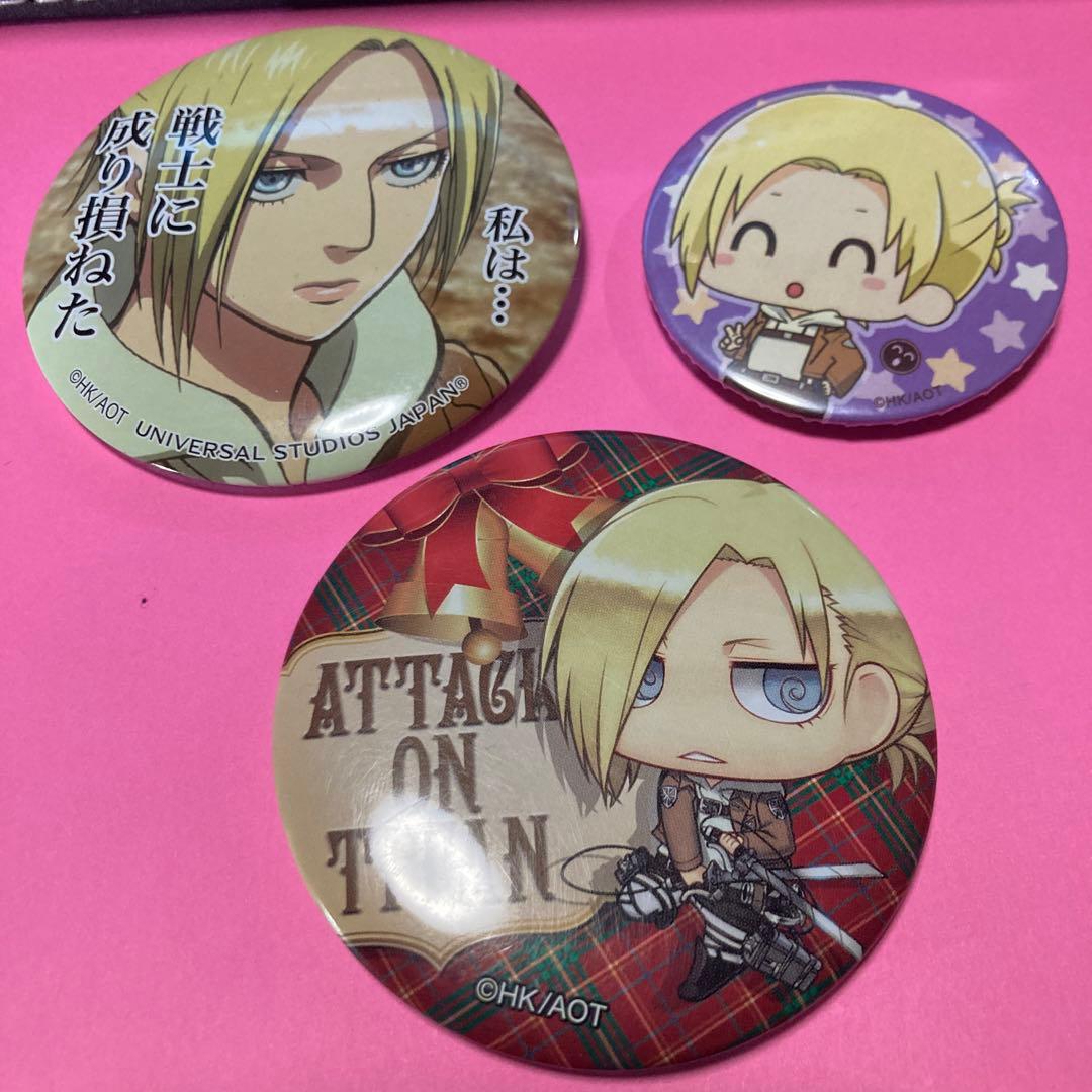 進撃の巨人 缶バッジ アニ・レオンハート USJ 缶バッジ 笑顔 - メルカリ