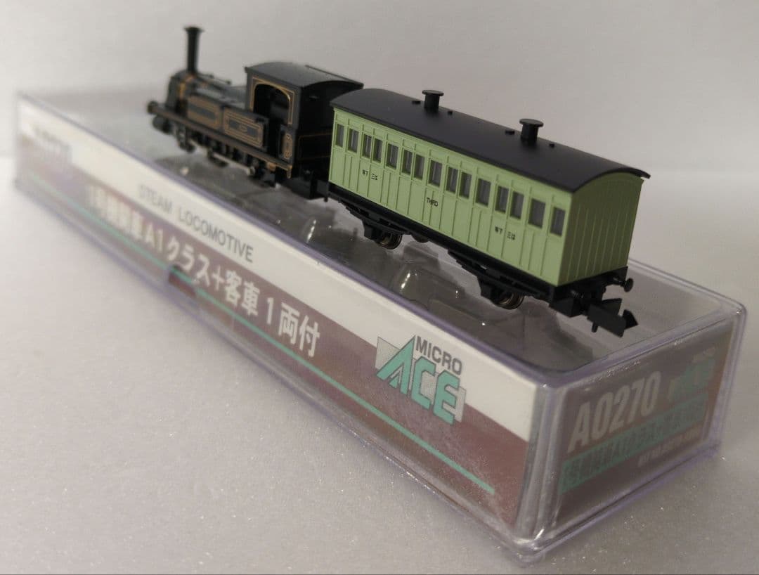 鉄道模型 1号機関車 客車1両付き