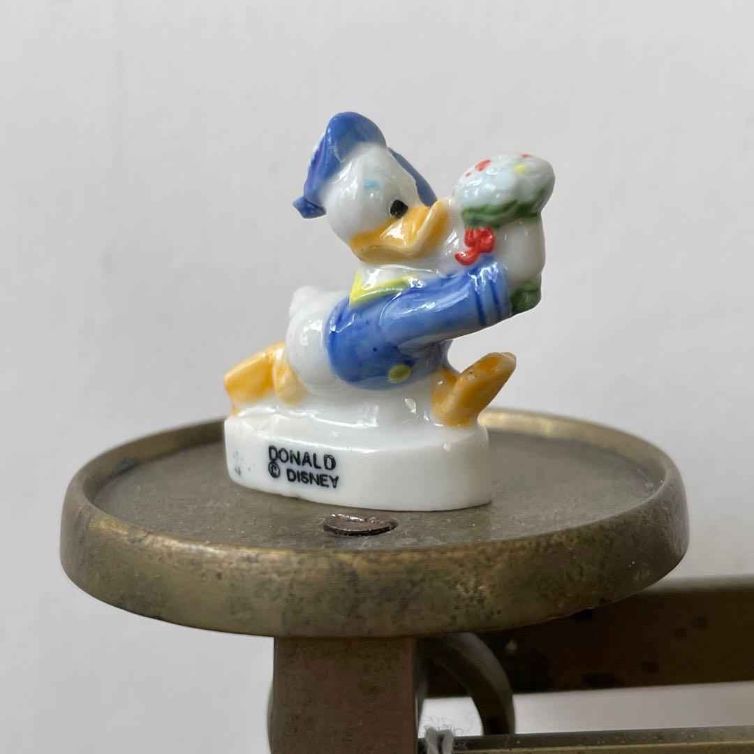 ヴィンテージ フランス フェーブ 陶器 ディズニー ドナルドダック 花束