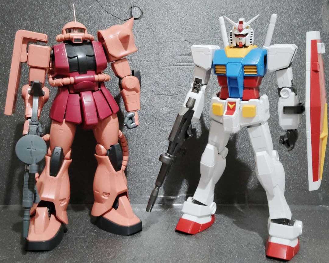 メガサイズ1/48 ガンダム シャアザク セット - メルカリ