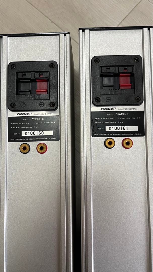 BOSE コンパクトスピーカー 33WER-S シルバー2個1セット