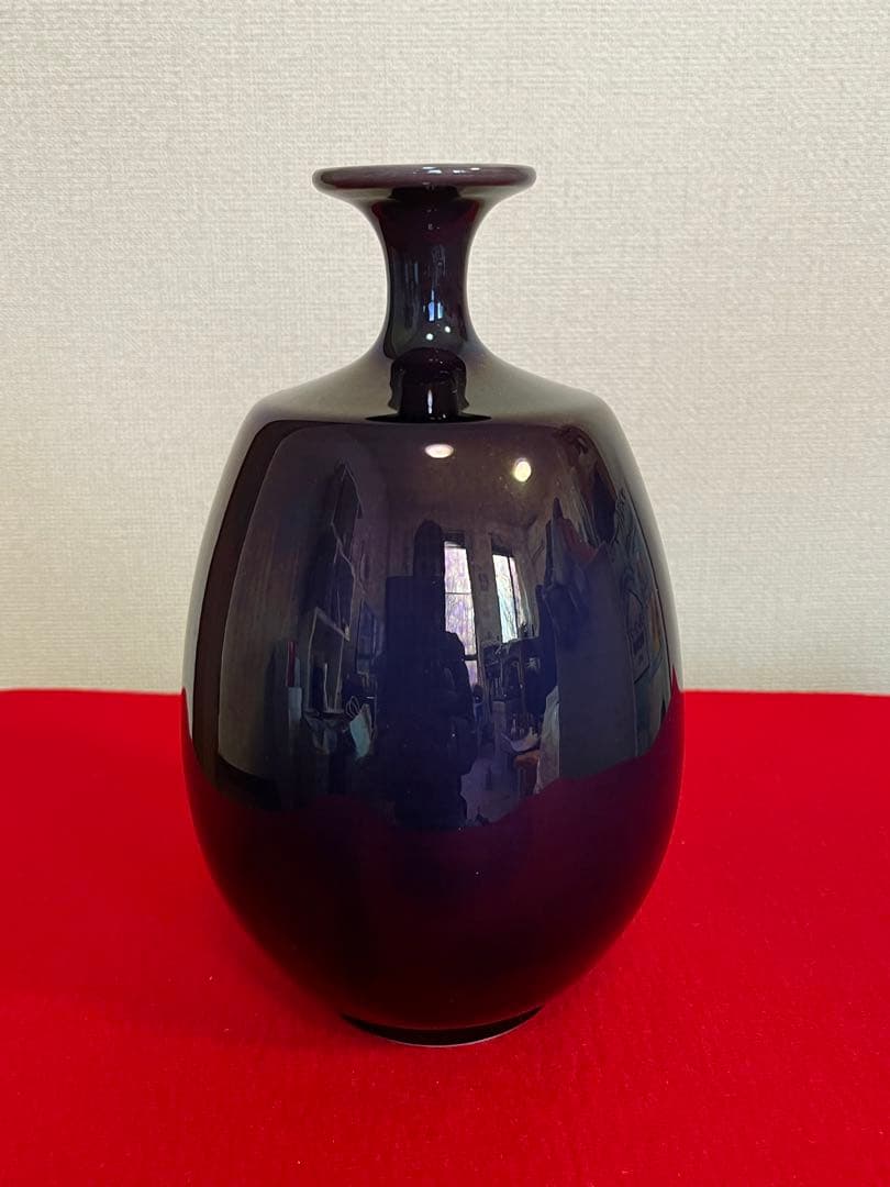 特価】柳雨軒 三代 人間国宝 徳田八十吉（正彦銘）壺 高さ約21