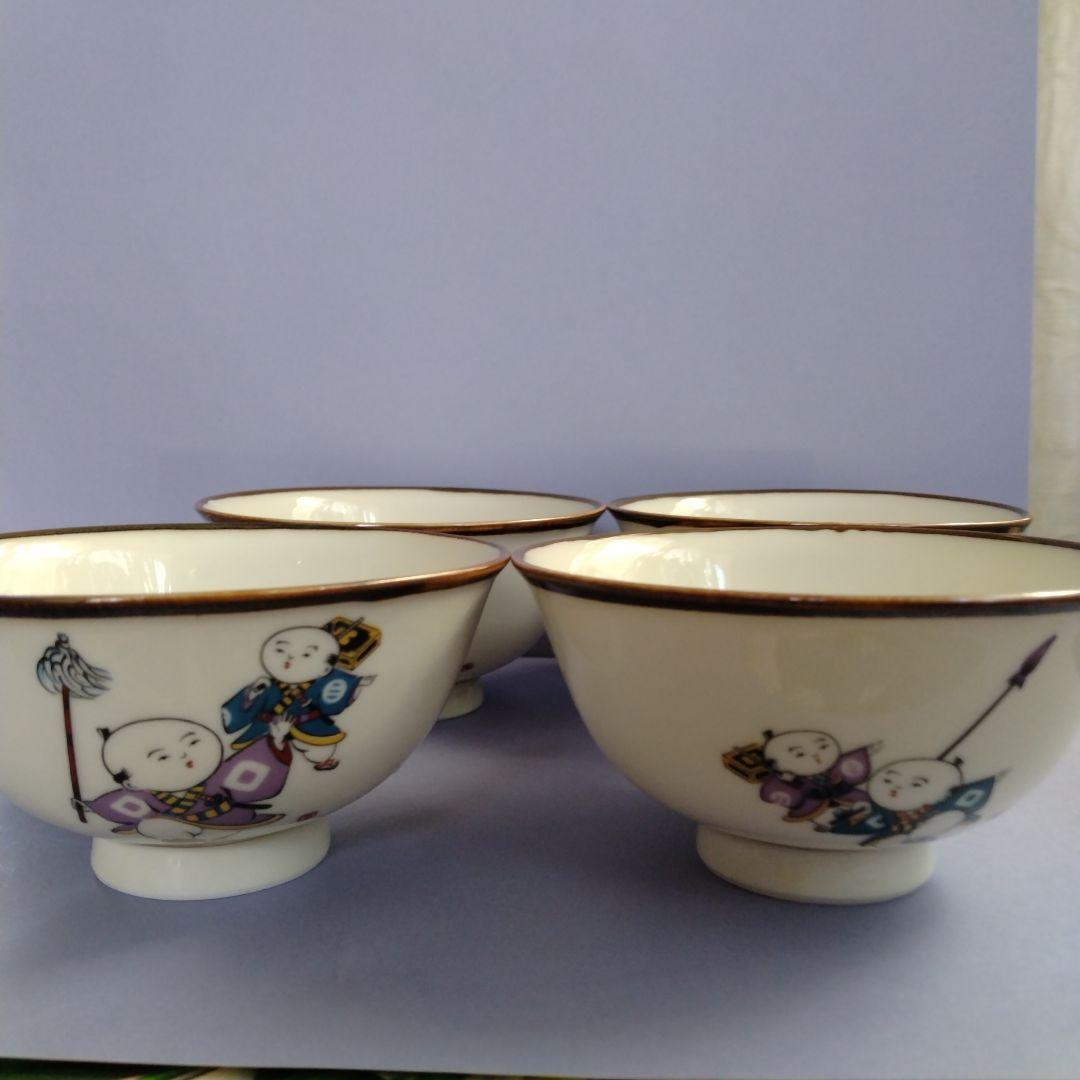 昭和レトロ violet china 子供の絵柄 陶器製茶碗 4個セット - メルカリ