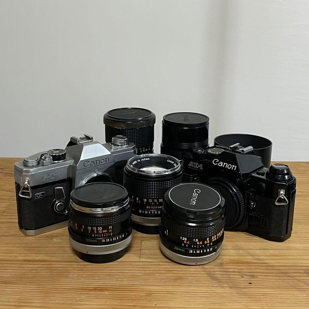 キャノン　AE-1 FTb CANON フィルムカメラ　レンズセット　ジャンク キャノン AE-1 FTb CANON フィルムカメラ レンズセット ジャンク