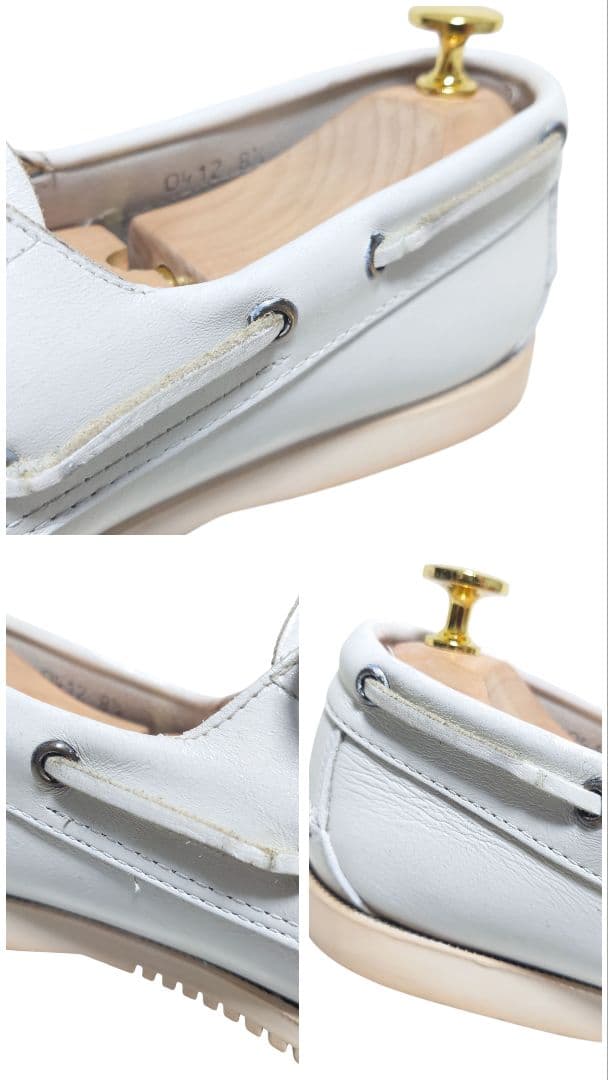 Paraboot パラブーツ デッキシューズ モカシン 白 8.5 レザー