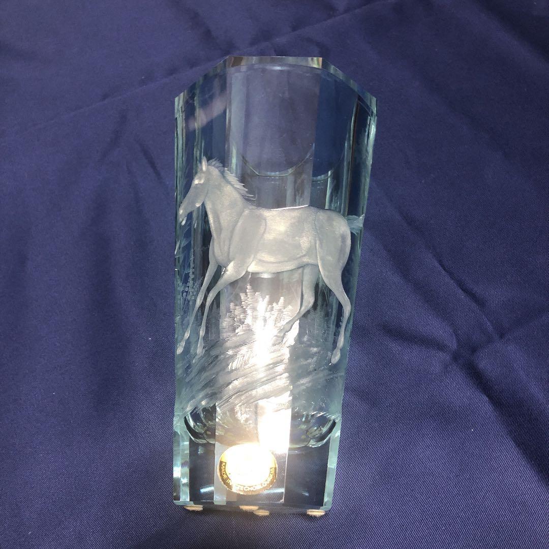 モーゼル◇花瓶 グリーン 花器 フラワーベース クリスタル Moser