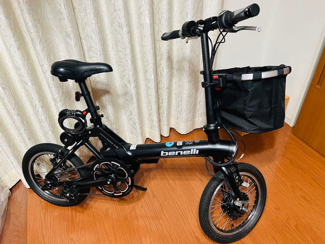 BENELLI mini Fold 16電動アシスト自転車 スタンド　カゴ付き