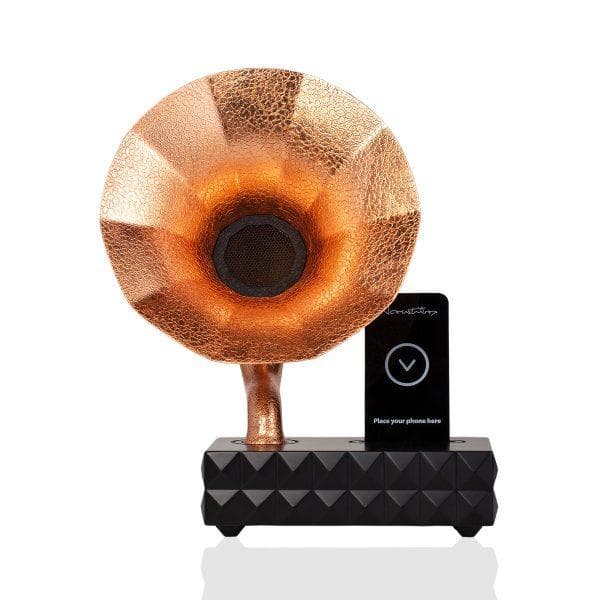 【新品】スマホスピーカー アコースティボックス ローズゴールド