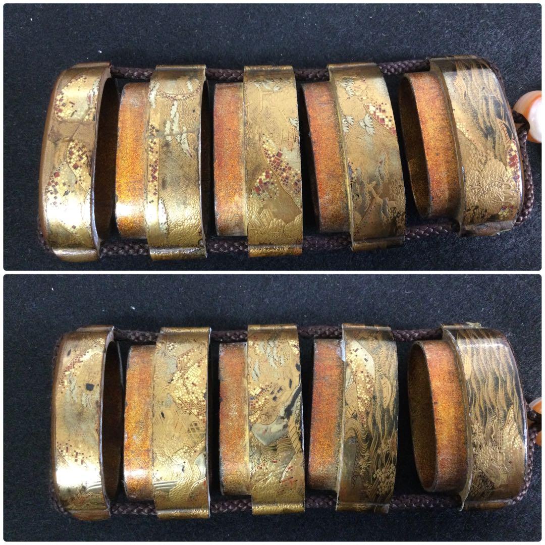 時代物 金蒔絵印籠 内梨地 銘無し 箱付 Md