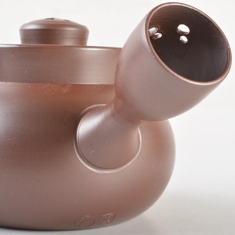 煎茶道具萬古焼伊藤実山作急須茶壷共箱CR7256