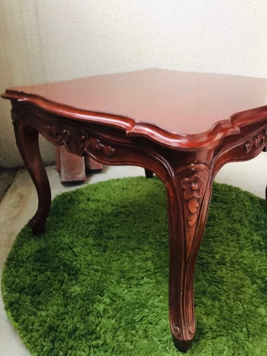 アンティーク 猫脚 サイドテーブル マホガニー ロココ調