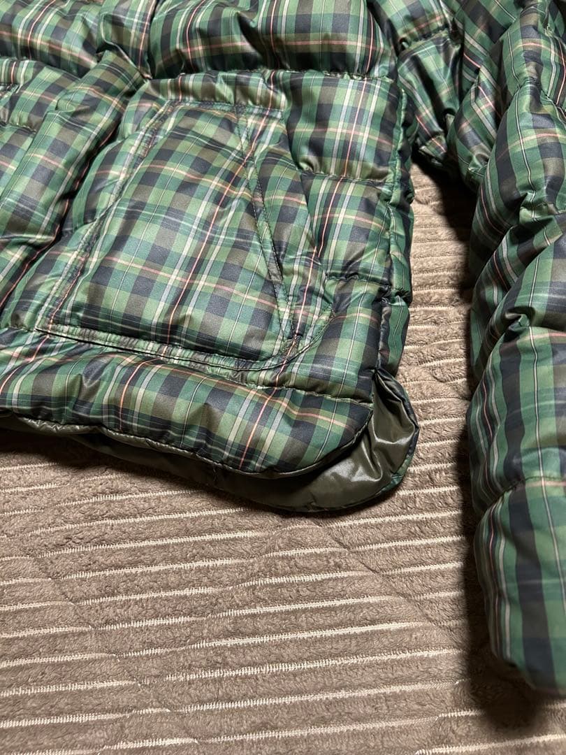 PEARLY GATES ダウンジャケット グリーン系チェック2