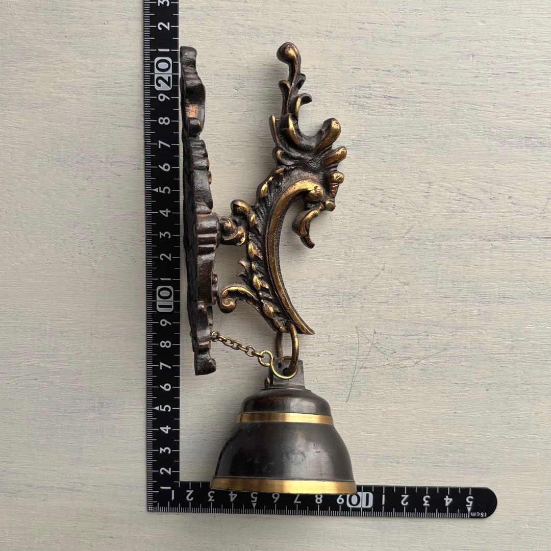 イギリス】ca.1900 アンティーク ドア ベル ロカイユ ロココ調 真鍮