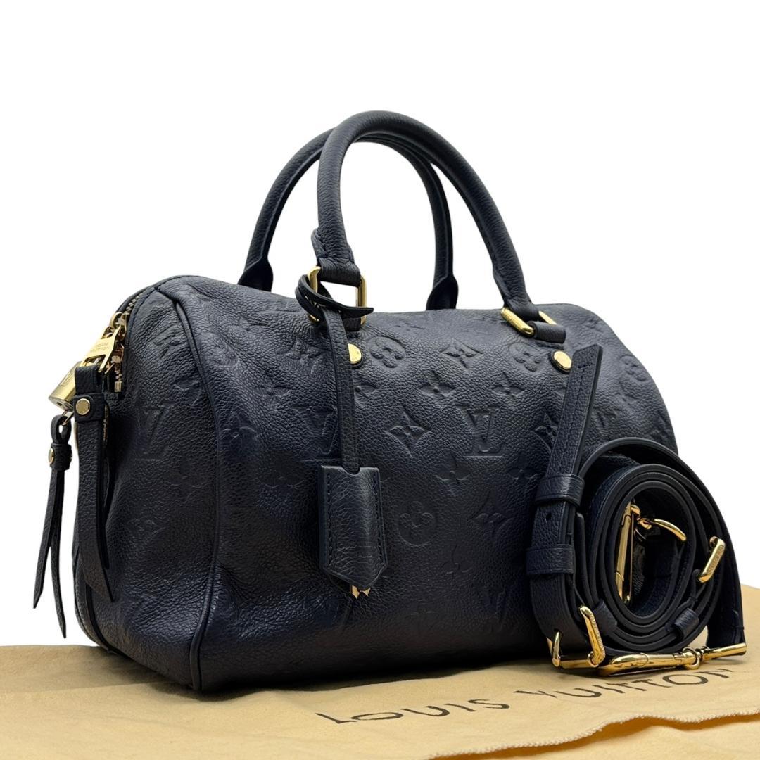 【未使用に近い】ルイヴィトン アンプラント スピーディ 25 ハンドバッグ 紺色