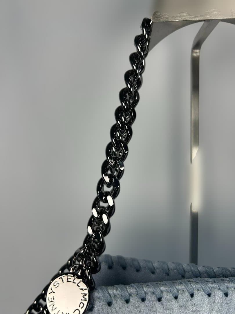 【美品】ステラマッカートニー ファラベラミニ バッグ ライトブルー シルバー