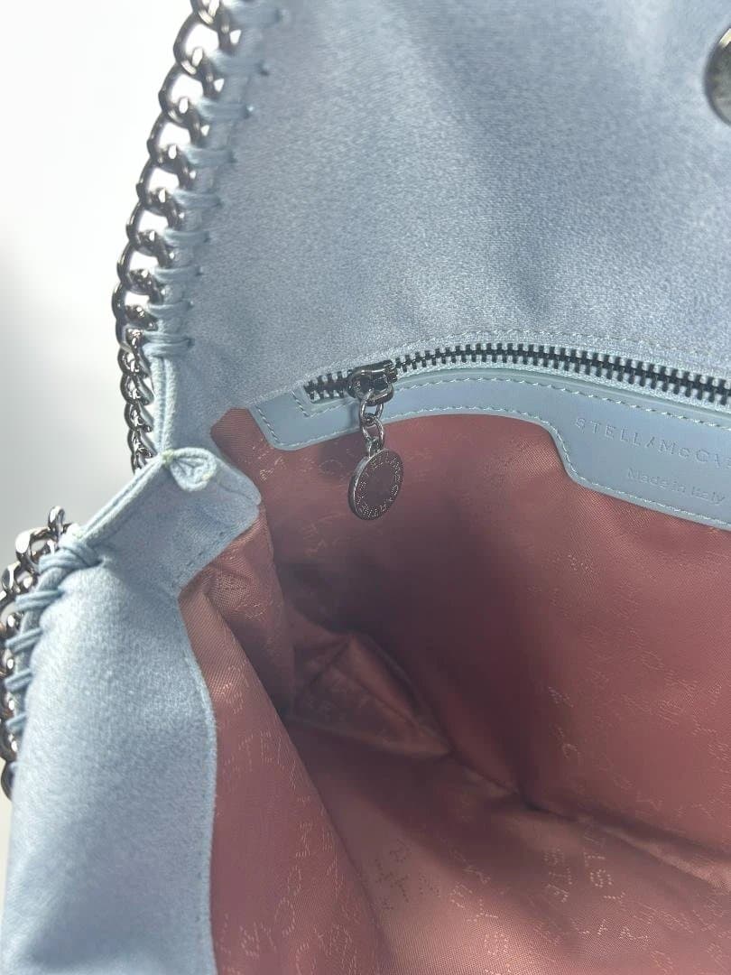 【美品】ステラマッカートニー ファラベラミニ バッグ ライトブルー シルバー