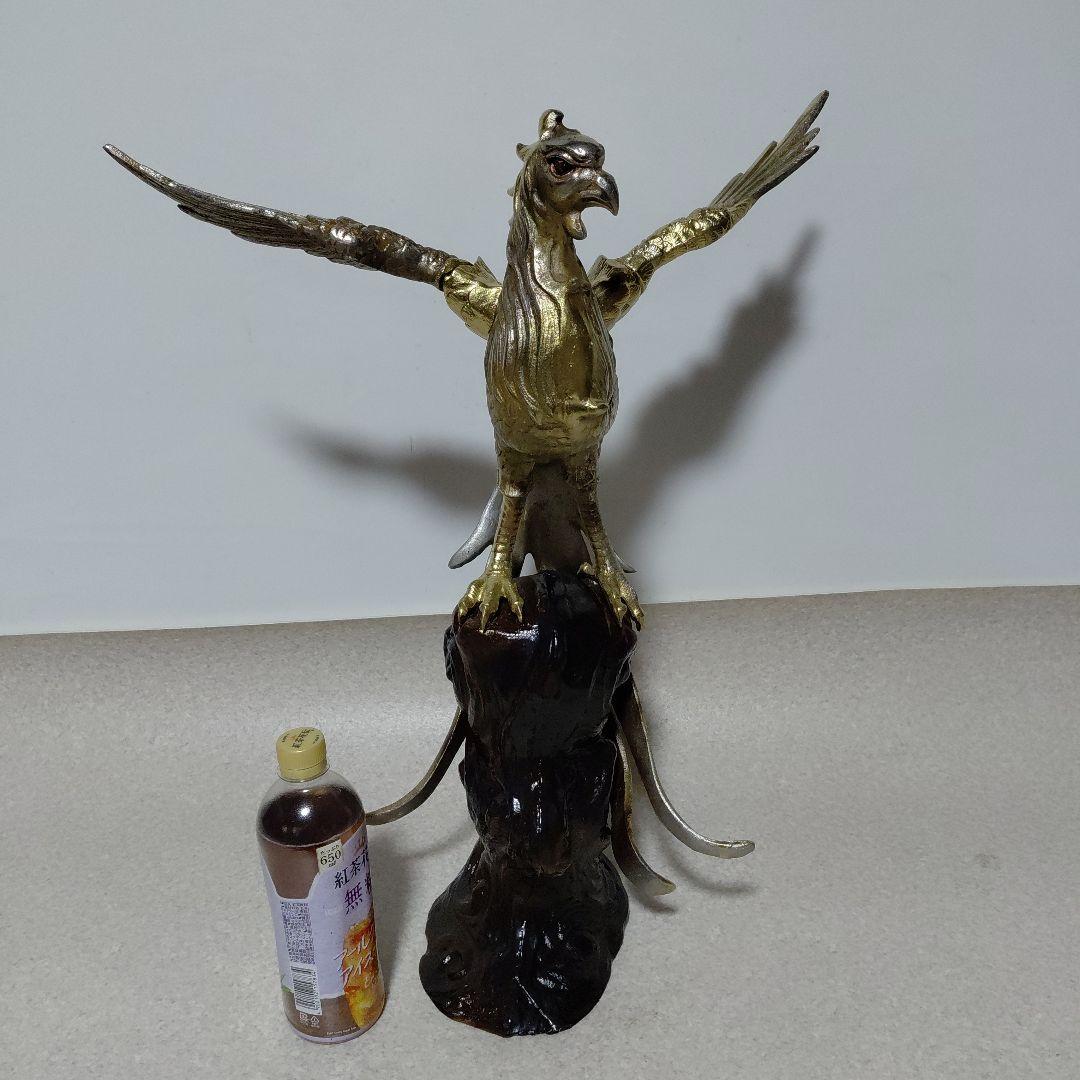 鳳凰の置物　金属製　縁起物　美術品　骨董品