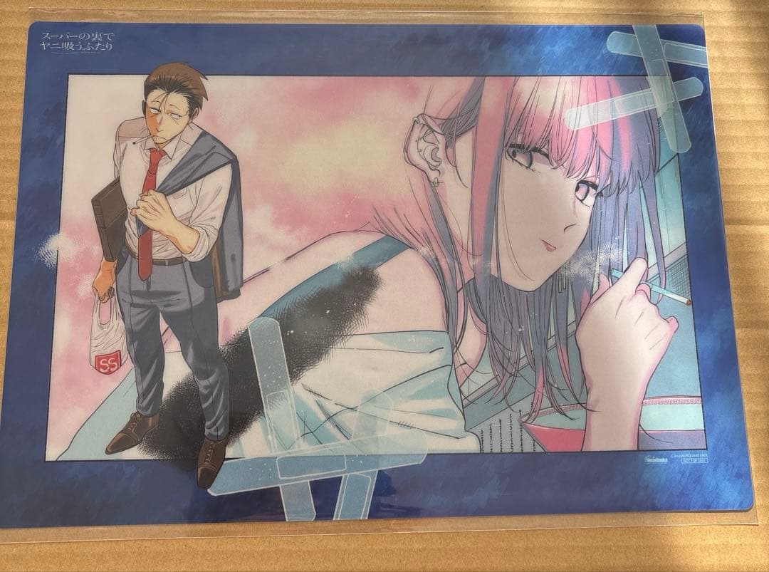 メロンブックス 漫画祭り デスクマット スーパーの裏でヤニ吸うふたり