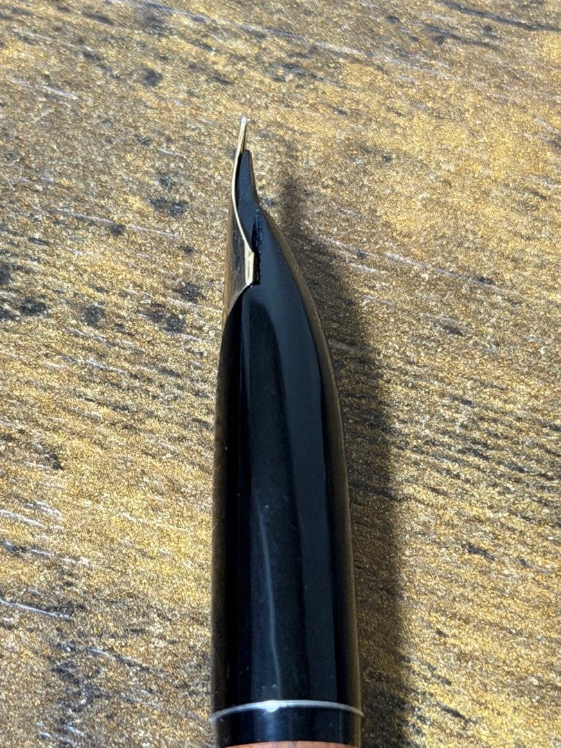 筆記確認&洗浄済　1972年製　初代カスタム　イタヤカエデ 18金　万年筆　細字