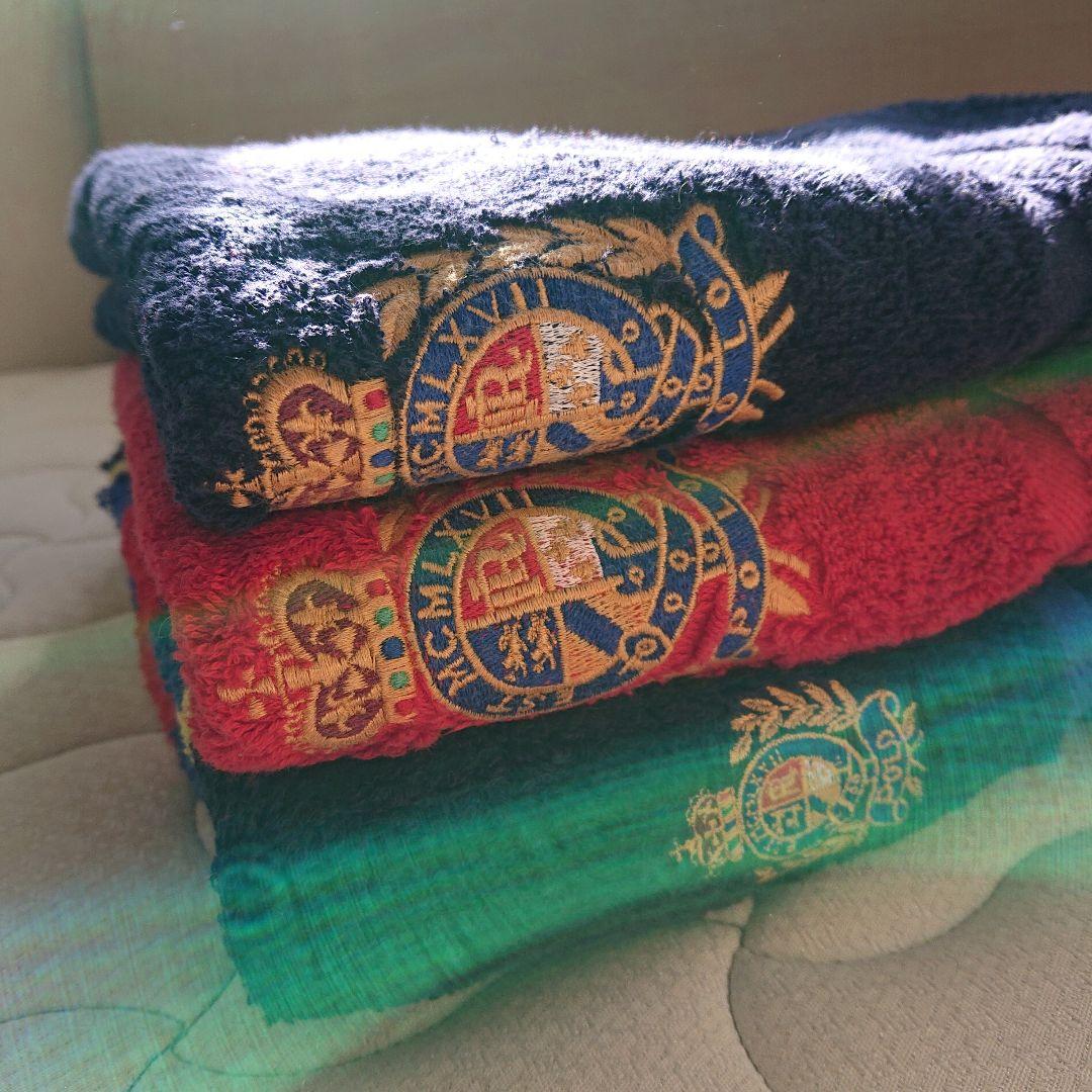 ラルフローレン ①バスタオル3枚セット 年末年始のゲスト用に エンブレム付き希少 ab-588800.jpg