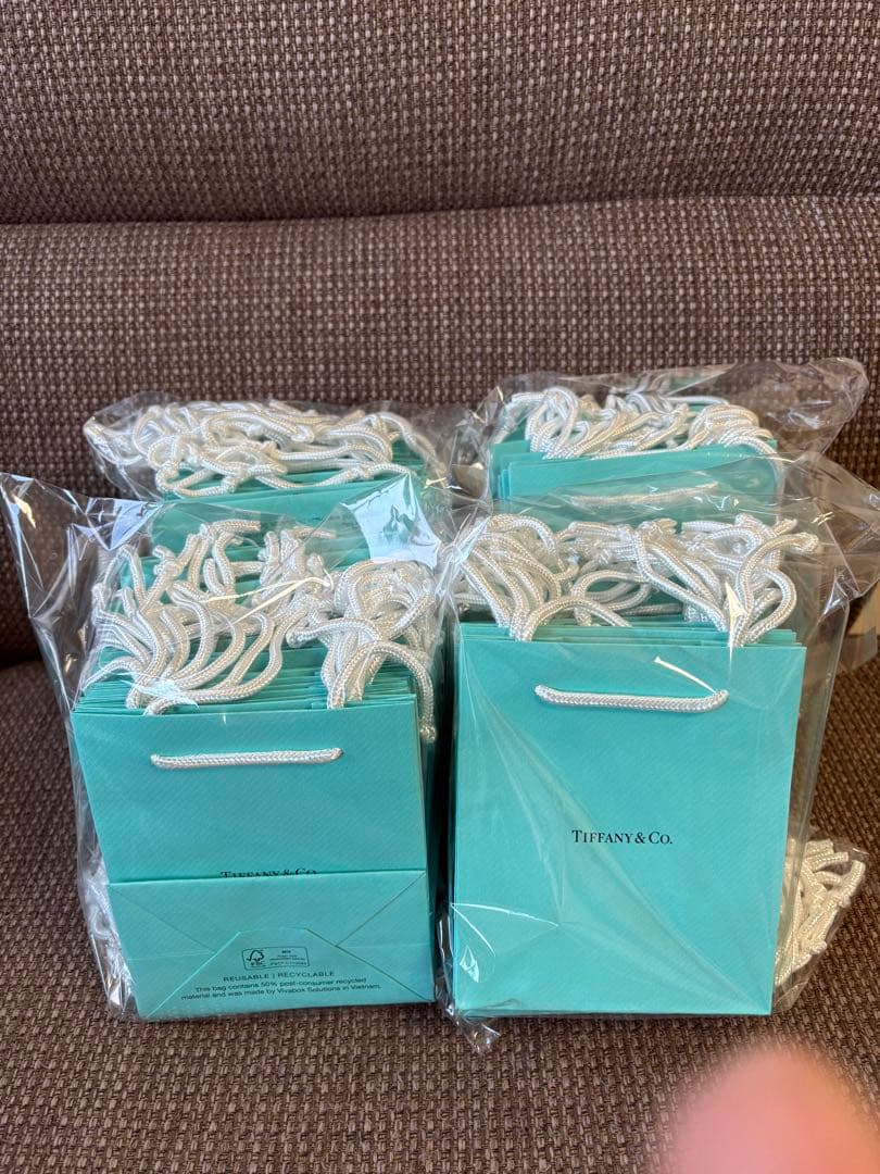 現行品　新品ティファニーミニショッパー紙袋 （12.5x15）80枚セット