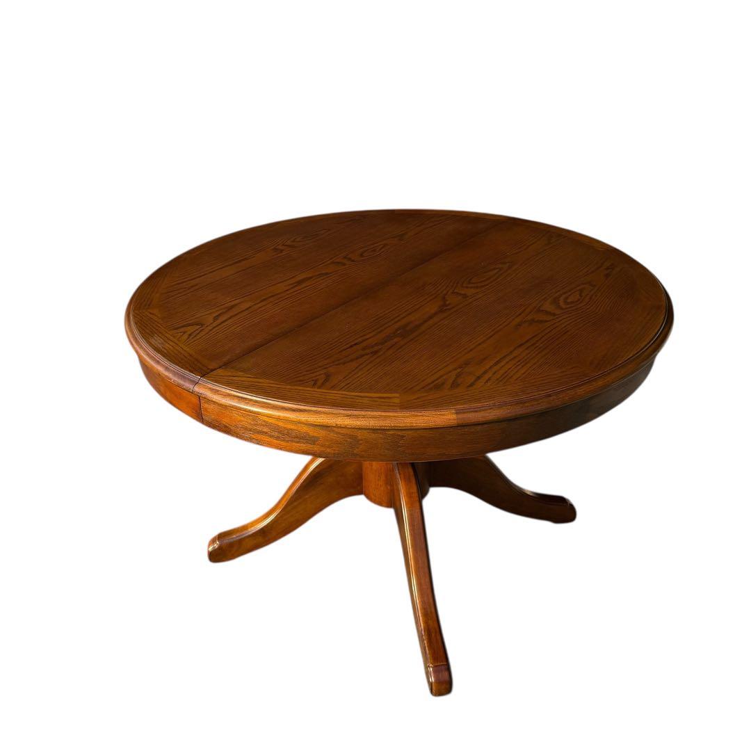 HR847 三越ブルージュ　拡張テーブル　ダイニングテーブル　丸　円　楕円