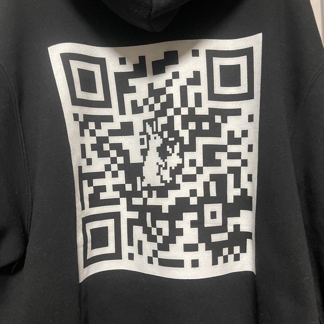 【FR2店舗限定】QRコード パーカー ブラック サイズL