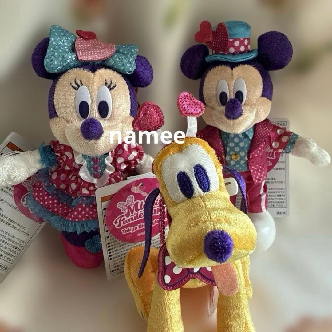 ミッキー ミニー プルート ぬいぐるみバッジ ディズニーパルパルーザ