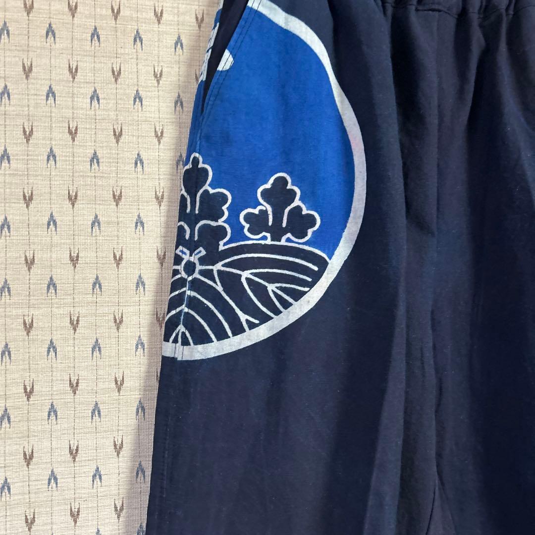 古布　藍染　ハンテン地