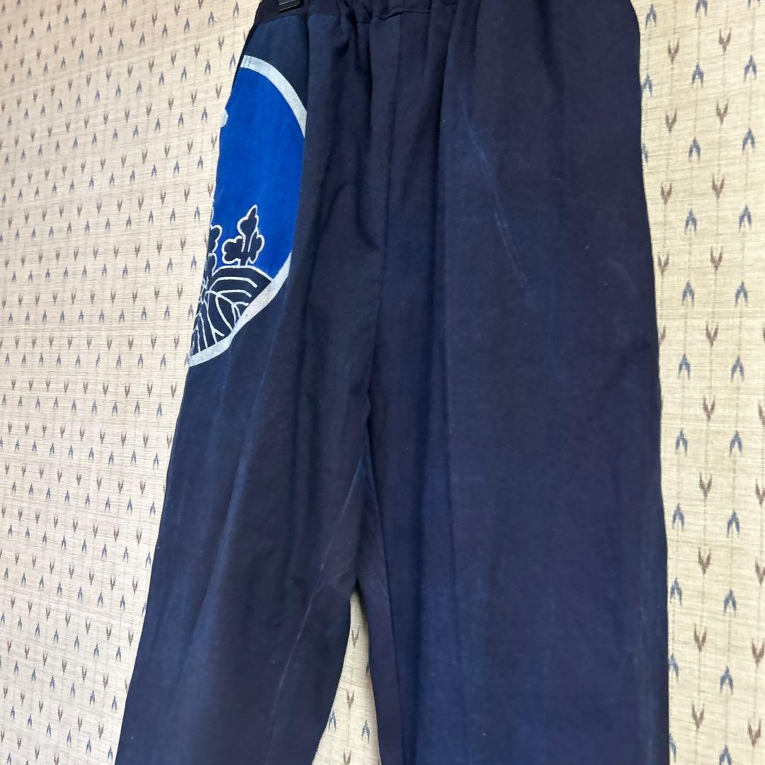 古布　藍染　ハンテン地