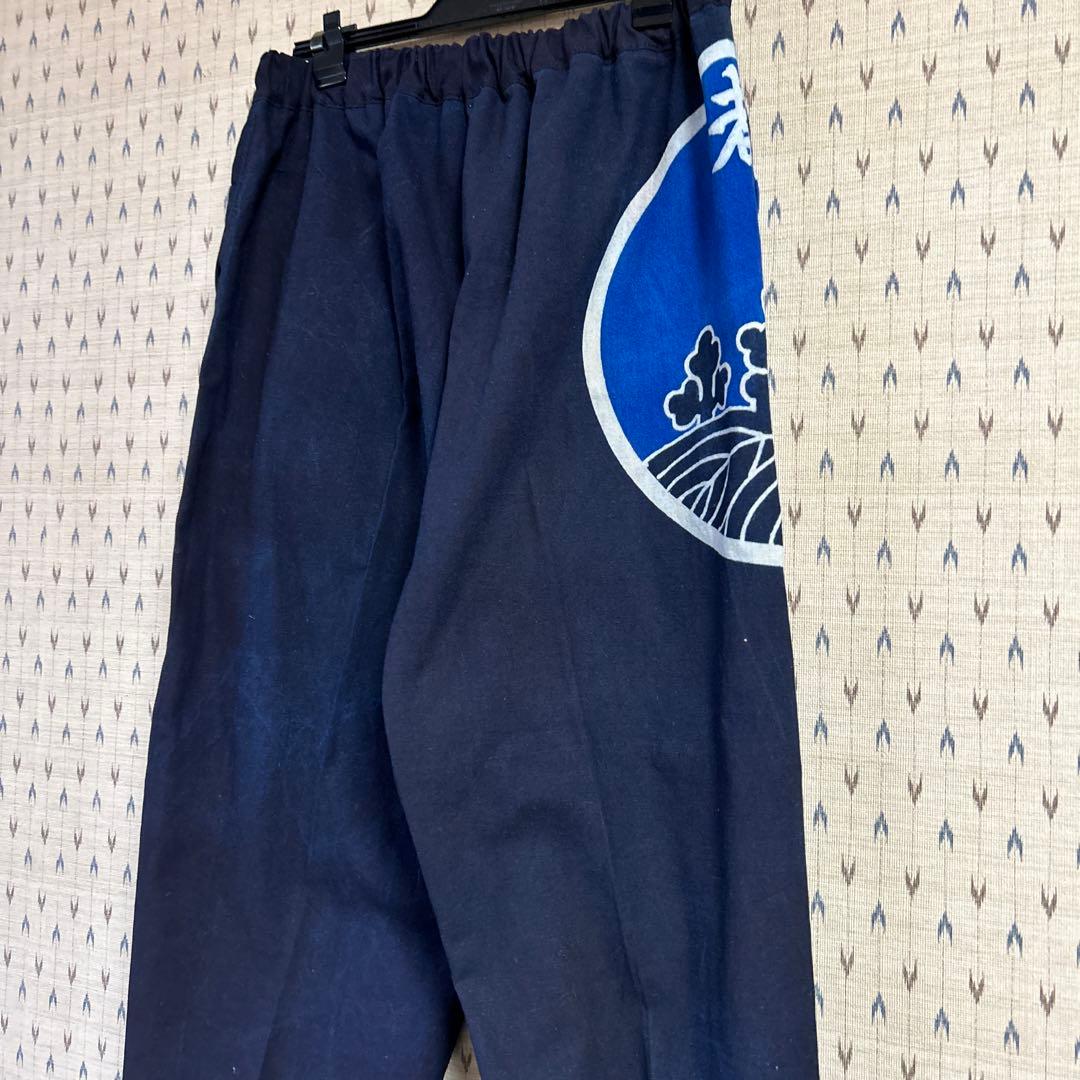 古布　藍染　ハンテン地