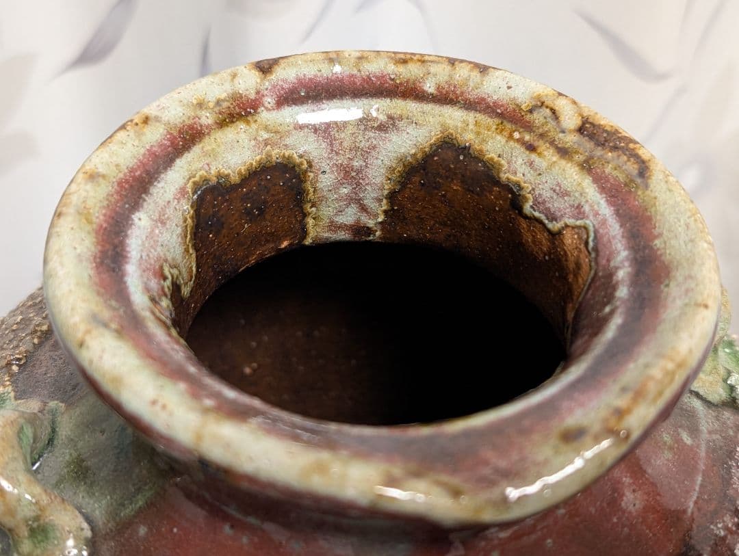 花瓶 インテリア 火色 石はぜ 焦げ 自然釉 - メルカリ