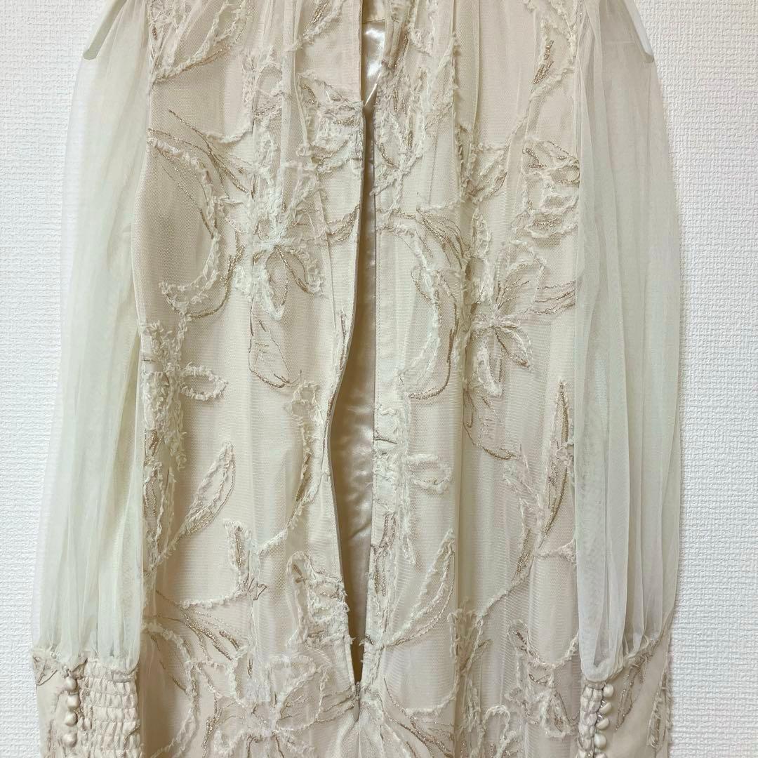 ドリードール　フェザーフラワーチュールドレス オケージョンドレス　エクリュ　M