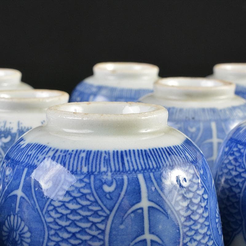 瀬戸焼 染付印判手 煎茶器 十二客 N R7222B - メルカリ